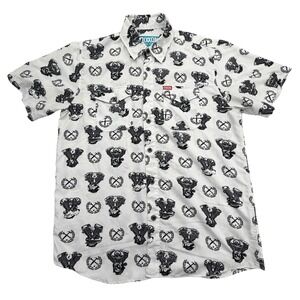 DIXXON FLANNEL COMPANY Shirt Mens L White Short Sleeve Button Form and Function
